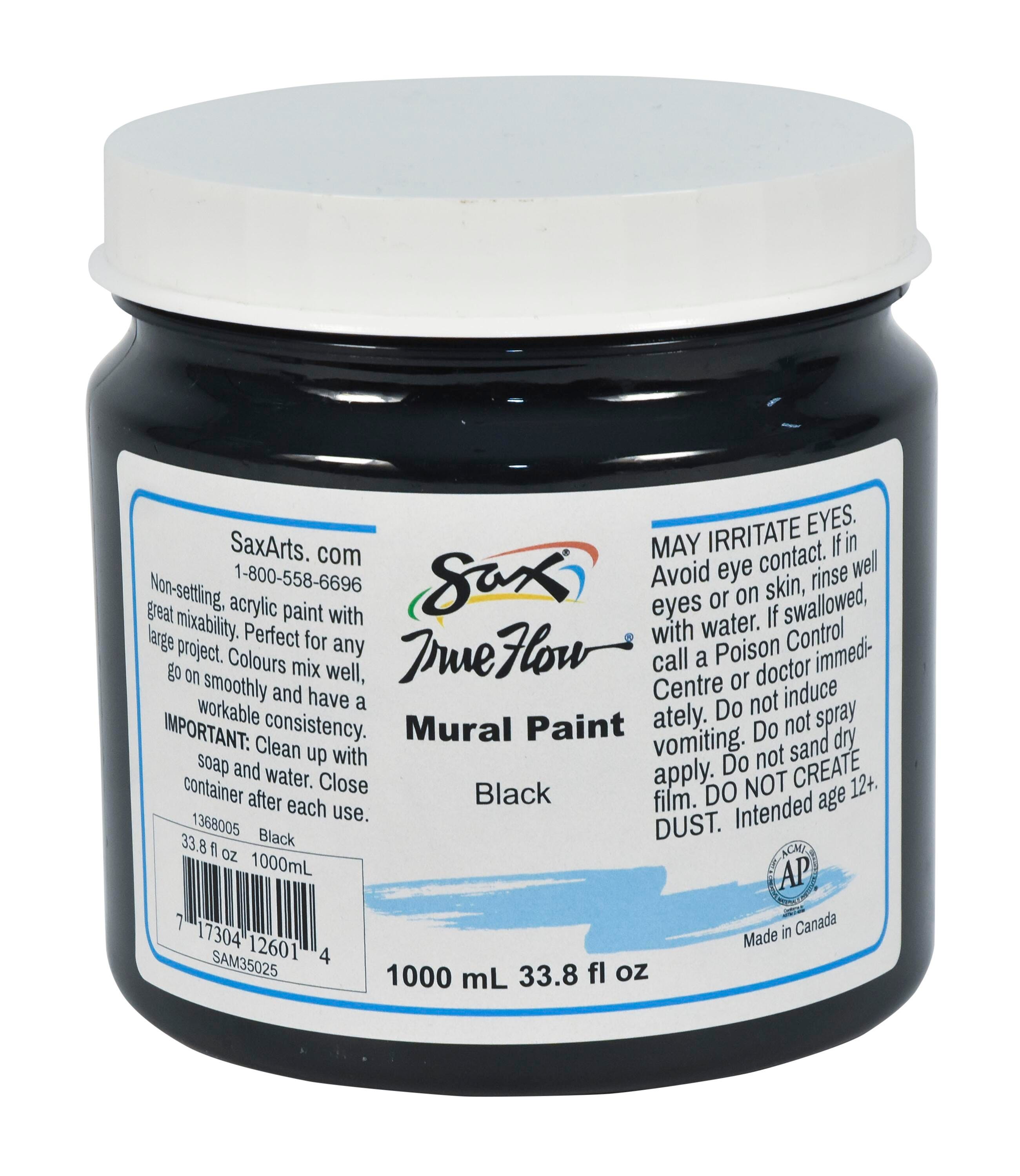 Sax Acrylic Mural Paint, 33.8 Ounces, Black 1368005